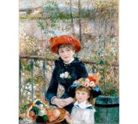 RZHRHJES Vintage Picture Wall Picture Painting Print Poster the Two Sisters on the Terrace by Pierre Auguste Renoir Abstract Wall Art Painting for Office Decor 60x90cm