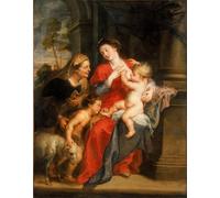 RZHRHJES Vintage Picture Wall Picture Painting Print Poster the Virgin and Child with Sts Elizabeth and John the Baptist by Peter Paul Rubens Abstract Wall Art Painting for Home Decor 60x90cm