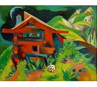 RZHRHJES Vintage Picture Wall Picture Painting Print Poster Three Farmers in the Meadow by Ernst Ludwig Kirchner Abstract Wall Art Painting for Office Decor 60x90cm
