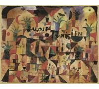 RZHRHJES Vintage Picture Wall Picture Painting Print Poster Tunisian Salon Traffic on the Boulevard Tunis by Paul Klee Abstract Wall Art Painting for Home Decor 60x90cm