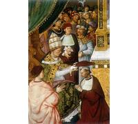RZHRHJES Vintage Picture Wall Picture Painting Print Poster Vie Du Pape Pio Ii by Bernardino Di Betto Pinturicchio Abstract Wall Art Painting for Home Decor 60x90cm