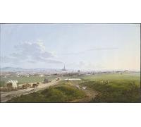 RZHRHJES Vintage Picture Wall Picture Painting Print Poster View of Vienna From the Spinner on the Cross by Jakob Alt Abstract Wall Art Painting for Home Decor 60x90cm