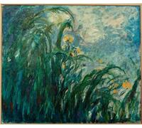 RZHRHJES Vintage Picture Wall Picture Painting Print Poster Yellow Irises by Claude Monet Abstract Wall Art Painting for Home Decor 60x90cm