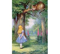 RZHRHJES Vintage Wall Art Picture on Canvas Wall Art Poster Alice and the Cheshire Cat by Tenniel Canvas Poster for Office Decor 60x90cm