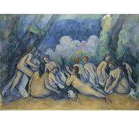 RZHRHJES Vintage Wall Art Picture on Canvas Wall Art Poster Bathers the Great Bathers by Paul Cézanne Canvas Poster for Office Decor 60x90cm