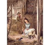 RZHRHJES Vintage Wall Art Picture on Canvas Wall Art Poster Cimon and Iphigenia by William Henry Hunt Canvas Poster for Office Decor 60x90cm