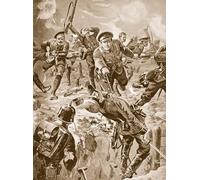 RZHRHJES Vintage Wall Art Picture on Canvas Wall Art Poster Corporal J. Davies and Eight Men Routing with the Bayonet by Edgar Alfred Holloway Canvas Poster for Home Decor 60x90cm