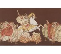 RZHRHJES Vintage Wall Art Picture on Canvas Wall Art Poster Curtius Leaping Into the Chasm by Bartolomeo Pinelli Canvas Poster for Home Decor 60x90cm