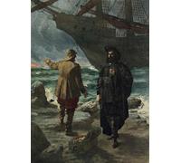 RZHRHJES Vintage Wall Art Picture on Canvas Wall Art Poster Daland Looked At the Stranger Keenly by Hermann Hendrich Canvas Poster for Home Decor 60x90cm