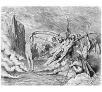 RZHRHJES Vintage Wall Art Picture on Canvas Wall Art Poster Devils Illustration by Gustave Dore Canvas Poster for Office Decor 60x90cm