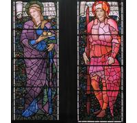 RZHRHJES Vintage Wall Art Picture on Canvas Wall Art Poster Dorothy St George in Pink Armour East Window by Edward Burne Jones Canvas Poster for Home Decor 60x90cm
