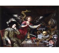 RZHRHJES Vintage Wall Art Picture on Canvas Wall Art Poster El Sueño Del Caballero by Antonio De Pereda Canvas Poster for Home Decor 60x90cm