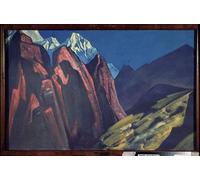 RZHRHJES Vintage Wall Art Picture on Canvas Wall Art Poster His Shadow the Teacher's Shadow by Nicholas Roerich Canvas Poster for Home Decor 60x90cm