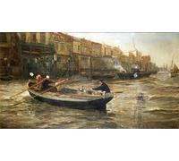 RZHRHJES Vintage Wall Art Picture on Canvas Wall Art Poster Home At Last! by Charles Napier Hemy Canvas Poster for Home Decor 60x90cm