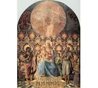 RZHRHJES Vintage Wall Art Picture on Canvas Wall Art Poster Lady and Child with Saints by Andrea Del Castagno Canvas Poster for Office Decor 60x90cm