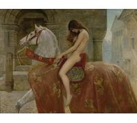 RZHRHJES Vintage Wall Art Picture on Canvas Wall Art Poster Lady Godiva by John Collier Canvas Poster for Office Decor 60x90cm