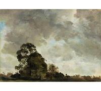 RZHRHJES Vintage Wall Art Picture on Canvas Wall Art Poster Landscape At Hampstead Tree and Storm Clouds by John Constable Canvas Poster for Home Decor 60x90cm