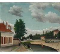 RZHRHJES Vintage Wall Art Picture on Canvas Wall Art Poster Outskirts by Henri J F Rousseau Canvas Poster for Office Decor 60x90cm