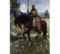 RZHRHJES Vintage Wall Art Picture on Canvas Wall Art Poster Parsifal in Quest of the Holy Grail by Ferdinand Laeeke Canvas Poster for Office Decor 60x90cm