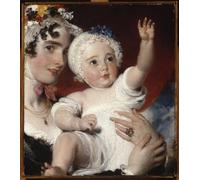 RZHRHJES Vintage Wall Art Picture on Canvas Wall Art Poster Priscilla Lady Burghesh Holding Her Son the Hon George Fane by Lawrence Canvas Poster for Office Decor 60x90cm