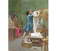 RZHRHJES Vintage Wall Art Picture on Canvas Wall Art Poster Pygmalion and Galatea by Jean Leon Gerome Canvas Poster for Office Decor 60x90cm