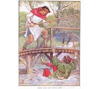 RZHRHJES Vintage Wall Art Picture on Canvas Wall Art Poster Robin Hood and Little John by Walter Crane Canvas Poster for Home Decor 60x90cm
