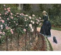 RZHRHJES Vintage Wall Art Picture on Canvas Wall Art Poster Roses in the Garden at Petit Gennevilliers by Gustave Caillebotte Canvas Poster for Office Decor 60x90cm