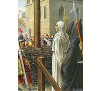 RZHRHJES Vintage Wall Art Picture on Canvas Wall Art Poster Savonarola About to Be Burned Alive by Tancredi Scarpelli Canvas Poster for Home Decor 60x90cm