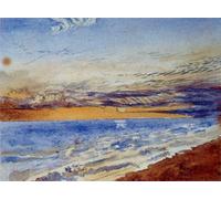 RZHRHJES Vintage Wall Art Picture on Canvas Wall Art Poster Seascape John Ruskin Canvas Poster for Home Decor 60x90cm