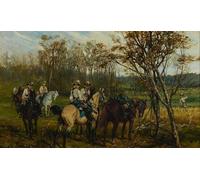 RZHRHJES Vintage Wall Art Picture on Canvas Wall Art Poster the Advance Patrol by Jan Chelminski Canvas Poster for Office Decor 60x90cm