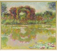 RZHRHJES Vintage Wall Art Picture on Canvas Wall Art Poster the Arches of Roses Giverny by Claude Monet Canvas Poster for Home Decor 60x90cm