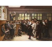 RZHRHJES Vintage Wall Art Picture on Canvas Wall Art Poster the Choir Lesson by Auguste Trupheme Canvas Poster for Office Decor 60x90cm