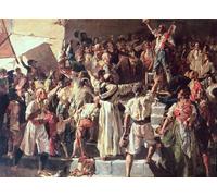 RZHRHJES Vintage Wall Art Picture on Canvas Wall Art Poster The Cry of the Palleter declaring was on Napoleon by Joaquín Sorolla Canvas Poster for Office Decor 60x90cm