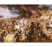 RZHRHJES Vintage Wall Art Picture on Canvas Wall Art Poster the Death of King Josiah At Megiddo by William Brassey Hole Canvas Poster for Office Decor 60x90cm