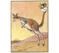 RZHRHJES Vintage Wall Art Picture on Canvas Wall Art Poster the Duck and the Kangaroo by Leonard Leslie Brooke Canvas Poster for Home Decor 60x90cm