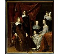 RZHRHJES Vintage Wall Art Picture on Canvas Wall Art Poster the Family of Henri Louis Habert De Montmort by Philippe De Champaigne Canvas Poster for Home Decor 60x90cm