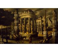 RZHRHJES Vintage Wall Art Picture on Canvas Wall Art Poster the Flight Into Egypt by Francois De Nome Canvas Poster for Office Decor 60x90cm