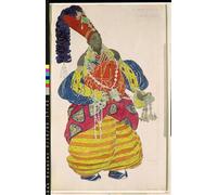 RZHRHJES Vintage Wall Art Picture on Canvas Wall Art Poster the Great Eunuch Canvas Painting Picture for Diaghilev's Production of the Ballet by Leon Bakst Canvas Poster for Home Decor 60x90cm