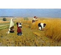 RZHRHJES Vintage Wall Art Picture on Canvas Wall Art Poster the Harvest in Ukraine by Nikolay Kornilevich Pimonenko Canvas Poster for Home Decor 60x90cm
