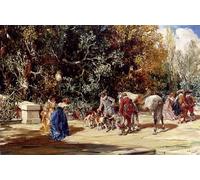 RZHRHJES Vintage Wall Art Picture on Canvas Wall Art Poster The Hunters Francisco Domingo Marques Canvas Poster for Office Decor 60x90cm