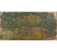 RZHRHJES Vintage Wall Art Picture on Canvas Wall Art Poster the Japanese Bridge by Claude Monet Canvas Poster for Home Decor 60x90cm