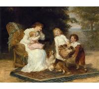 RZHRHJES Vintage Wall Art Picture on Canvas Wall Art Poster the Little Strangers by Frederick Canvas Poster for Office Decor 60x90cm