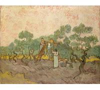 RZHRHJES Vintage Wall Art Picture on Canvas Wall Art Poster the Olive Pickers Saint-remy by Vincent Van Gogh Canvas Poster for Home Decor 60x90cm