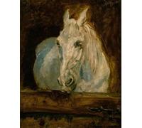 RZHRHJES Vintage Wall Art Picture on Canvas Wall Art Poster the White Horse by Henri De Toulouse Lautrec Canvas Poster for Office Decor 60x90cm