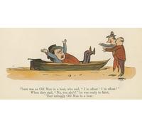 RZHRHJES Vintage Wall Art Picture on Canvas Wall Art Poster There Was an Old Man in a Boat Who Said I'm Afloat! I'm Afloat by Edward Leaars Canvas Poster for Office Decor 60x90cm