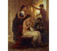 RZHRHJES Vintage Wall Art Picture on Canvas Wall Art Poster Twilight of the Gods Siegfried and the Rhine Maidens by Ignace Henri Jean Fantin Latour Canvas Poster for Office Decor 60x90cm