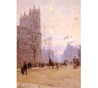 RZHRHJES Vintage Wall Art Picture on Canvas Wall Art Poster Westminster Abbey Rose Barton Canvas Poster for Home Decor 60x90cm