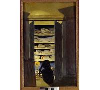 RZHRHJES Vintage Wall Art Picture on Canvas Wall Art Poster Woman searching in a closet. by Felix Edouard Vallotton Canvas Poster for Home Decor 60x90cm