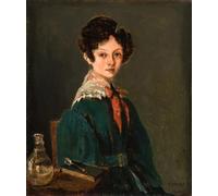 RZHRHJES Wall Picture Painting Print Poster Mme Lemaistre née Blanche Sennegon Niece of Corot Mme Lemaistre née Blanche Sennegon nièce de Corot by Jean Baptiste Camille Corot for Home Decor 60x90cm