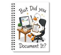 RZHV But Did You Document It Cute Colorful Spiral Notebook Hardcover College Ruled Lined Journal, Funny Duck Gag Notebook for Women Men, Thanksgiving Birthday Notepad Gifts for HR Coworker Friends